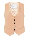 Forte Forte Weste Mit Satindetails In Light Orange