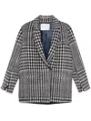 Forte Forte Check-pattern Coat In Blue
