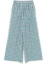 Forte Forte Check-pattern Trousers In Blue