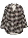 Forte Forte Check-pattern Tweed Coat In Blue