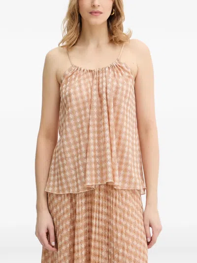 Forte Forte Check Patterned Blouse In Brown