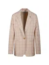 Forte Forte Checked Blazer In Brown