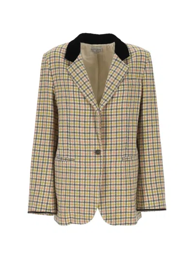 Forte Forte Check-pattern Blazer In Neutral