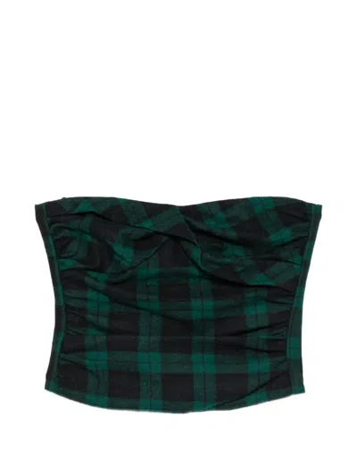Forte Forte Check-pattern Strapless Top In Multi