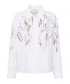 FORTE FORTE CHEMISE EN POPELINE DE COTON EMBELLI
