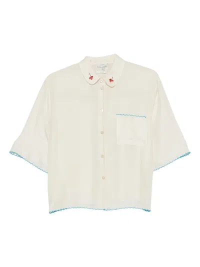 Forte Forte Cherry-embroidery Shirt In White