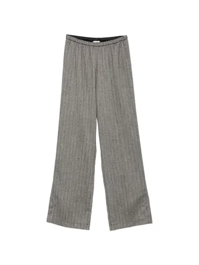 Forte Forte Chevron Trousers In Gray