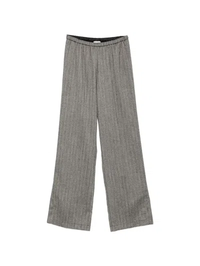 Forte Forte Chevron Trousers In Gray