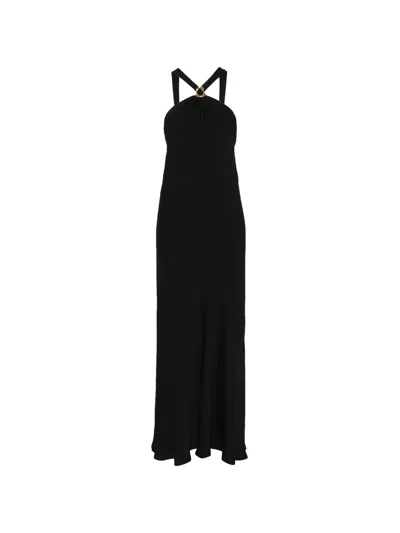 Forte Forte Chic Crepe Marocaine Noir Dress In Black