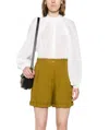 Forte Forte High-waisted Linen Shorts In Brown