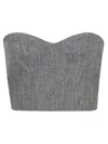 Forte Forte Bustier Microresca Lino Lurex In Grey