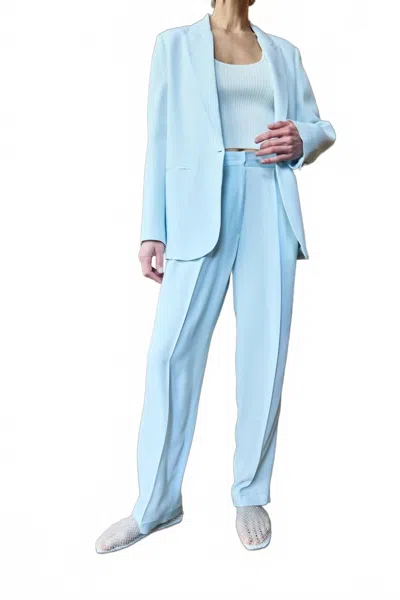 Forte Forte Chic Taffeta Chino Pants In Nuage In Blue