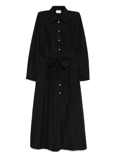 Forte Forte Chic Taffetas Chemisier Dress In Black
