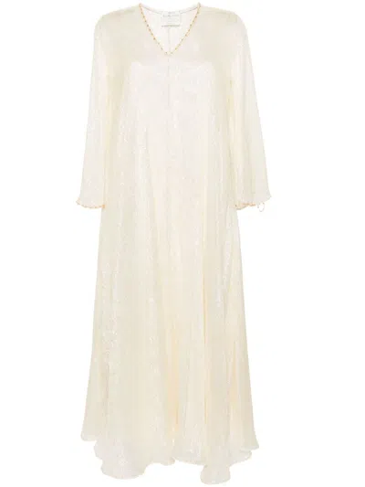 FORTE FORTE CHIFFON LUREX LONG DRESS