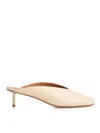 Forte Forte Laminated Leather Clog With Metal Heel In Animal Print