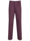Forte Forte Belt-loop Casual Pants In Bordeaux