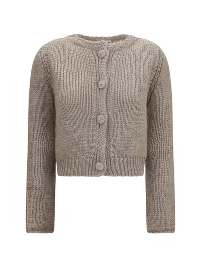 Forte Forte Chunky Knit Buttoned Cardigan In Neutral
