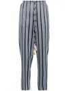 Forte Forte Ciel Wool Satin Stripe Pants In Multi