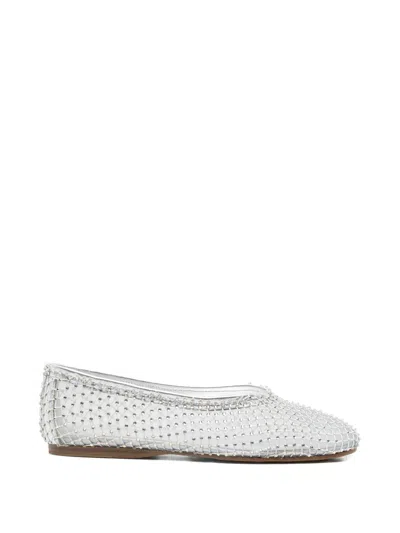 Forte Forte Ciottolo Strass Mesh Ballerina In White