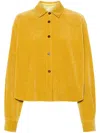 Forte Forte Classic-collar Corduroy Shirt In Yellow