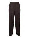Forte Forte Classic Ribbed Trousers In Lava