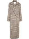 Forte Forte Alpaca Chic Macro Check Coat In Natural In Brown