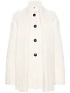 Forte Forte Scarf-detail Coat In White