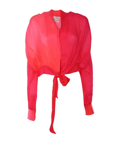 FORTE FORTE COLOR-BLOCKING STRAPPY BLOUSE