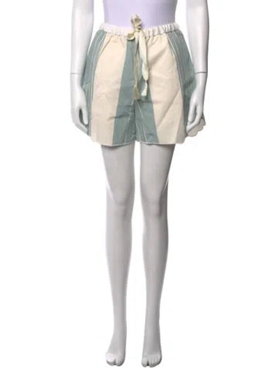 Pre-owned Forte Forte Colorblock Pattern Mini Shorts In Neutrals