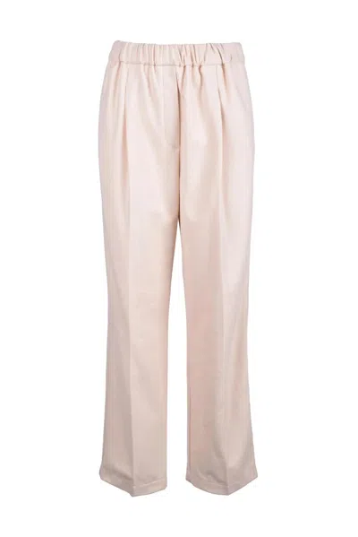 Forte Forte Comfort Fit Trousers - Pink In Neutral