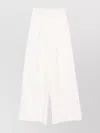 Forte Forte Comfortable Wide Leg Cotton Trousers In White