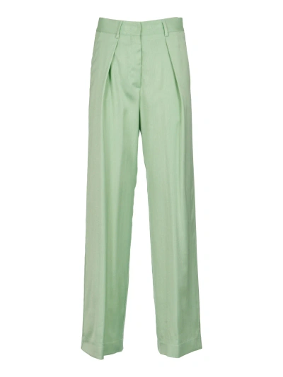 Forte Forte Concealed Straight Trousers In Ice Lime