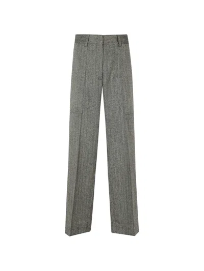 Forte Forte Concealed-fastening Straight-leg Trousers In Gray