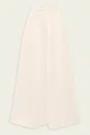 Shop Forte Forte Contemporary Duchesse Long Skirt In Ivory