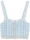Forte Forte Contrast-trim Top In Blue