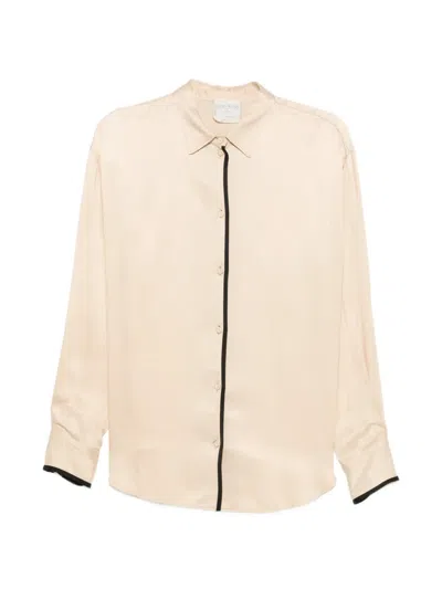 Forte Forte Contrast-trim Shirt In Neutral