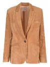 Forte Forte Long-sleeved Suit Jacket In Brown