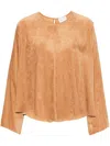 Forte Forte Corduroy Round-neck Blouse In Brown