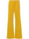 Forte Forte Elastic Waist Casual Pants In Yellow