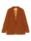 Forte Forte Corduroy Single-breasted Blazer In Brown