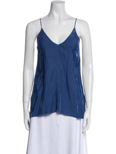 Pre-owned Forte Forte Corduroy V-neck Top In Blue