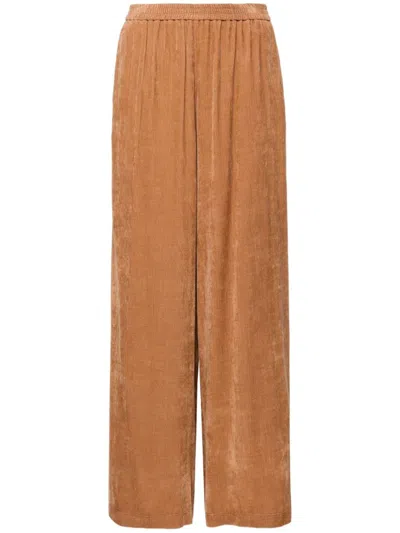 Forte Forte Corduroy Wide-leg Trousers In Burgundy