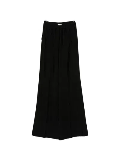 Forte Forte Corduroy-effect Palazzo Pants In Black