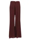 Forte Forte Cropped Palazzo Pants In Bordeaux