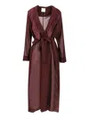 Forte Forte Co/se Voile Fringed Gown In Violet