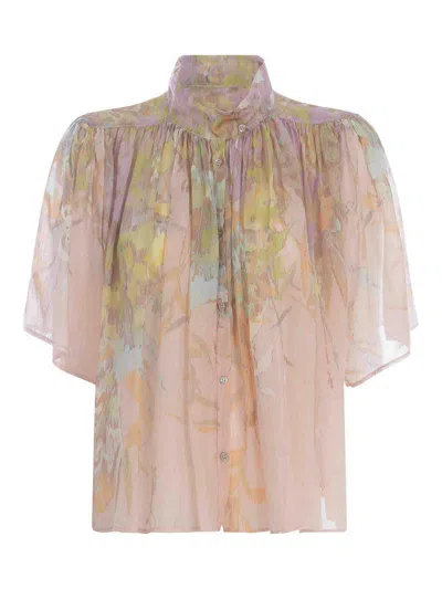 Forte Forte Cotton And Silk Shirt In Light Pink