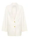 Forte Forte Single-breasted Twill Blazer In White