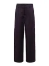 Forte Forte Straight-leg Cotton-blend Trousers In Blue