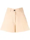 Forte Forte Cotton Canvas Short Shorts In Orange