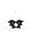 Forte Forte Sheer Fabric Scarf Pointed Design In Black